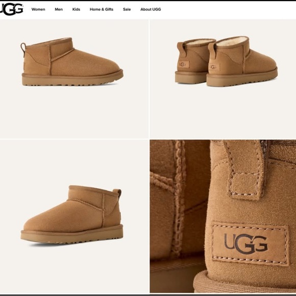 NIB UGG Ultra Mini Ankle Boots in Chestnut - Picture 1 of 2
